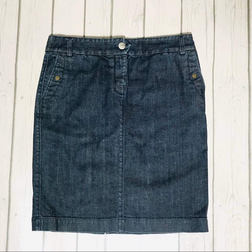 J. Crew Denim Skirt Dark Wash Size 2